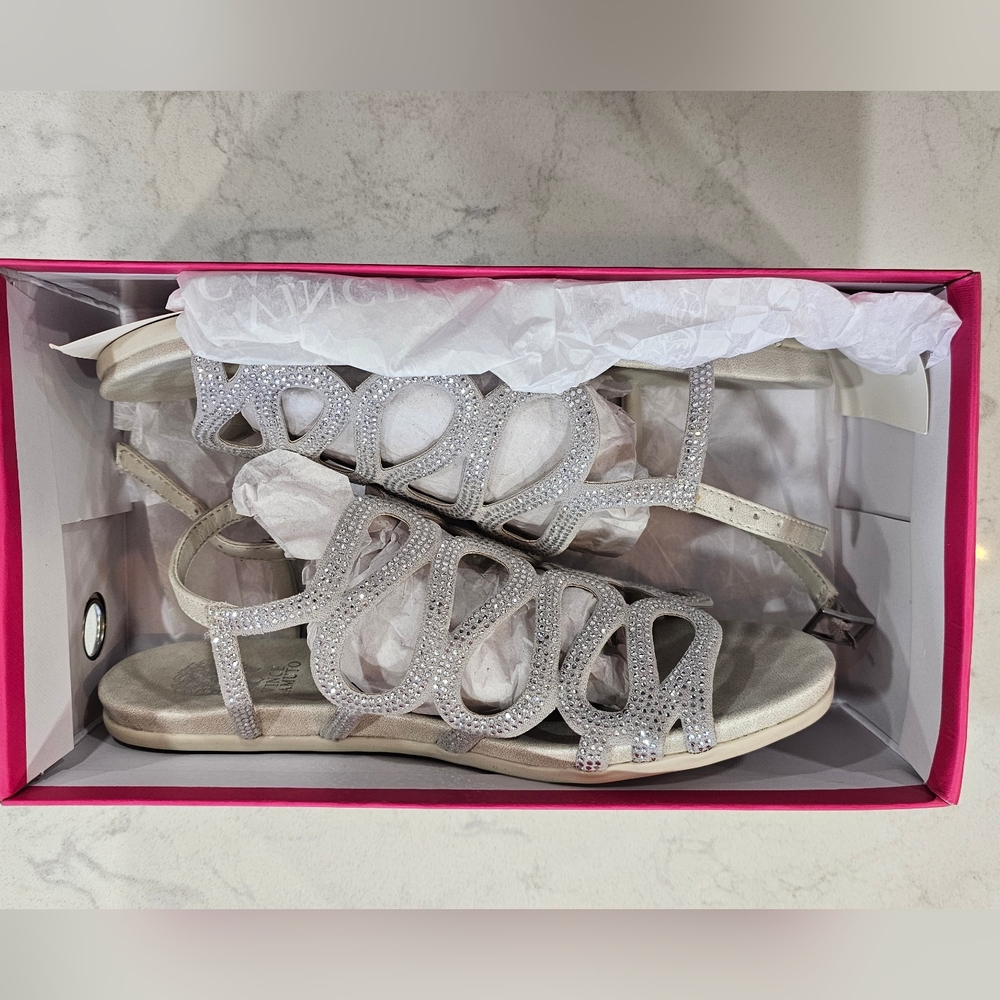 Vince Camuto Sandals Girls Size 3 - New In Box - Sparkly Flats